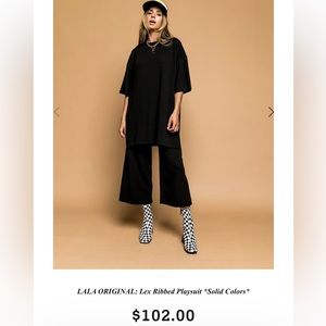 Dressed in Lala lex ribbed playsuit